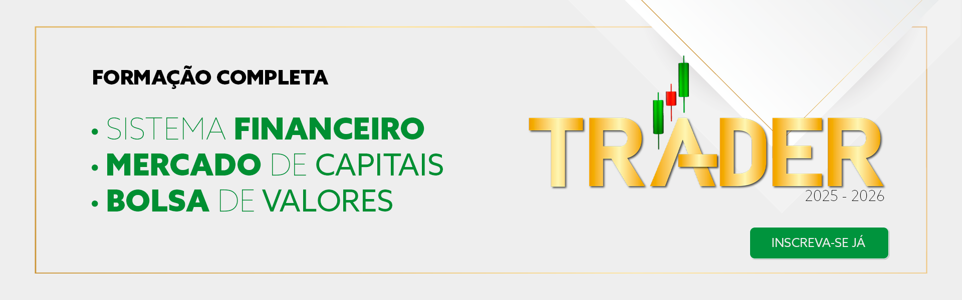 Formação Trader curso trader on line inscriçoes abertas